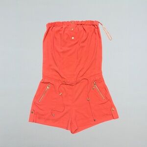 Cache Bright Orange Romper with Removable Straps